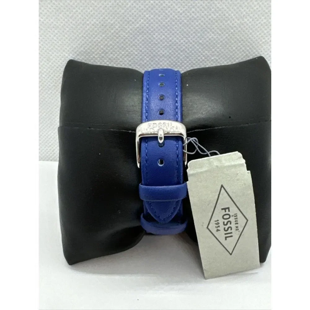 Fossil Abilene CH3032 Women's Blue Leather Strap Analog Dial Quartz Watch JNA332
